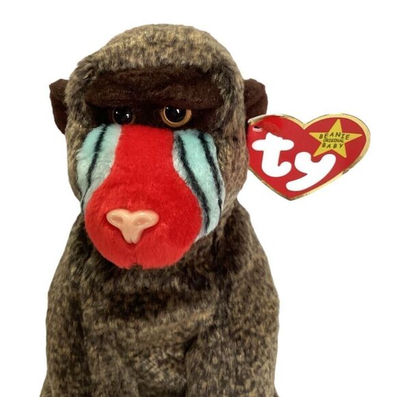Cheeks The Baboon Beanie Baby 1999 - Picture 2 of 6